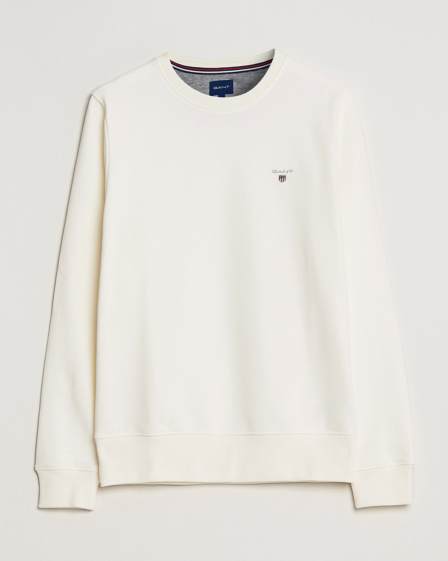 Homme | Pulls Et Tricots | GANT | Original Shield Logo Crew Neck Sweatshirt Eggshell