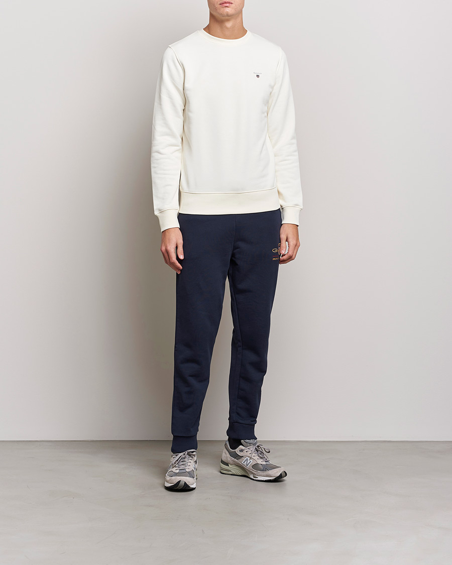 Homme | Pulls Et Tricots | GANT | Original Shield Logo Crew Neck Sweatshirt Eggshell