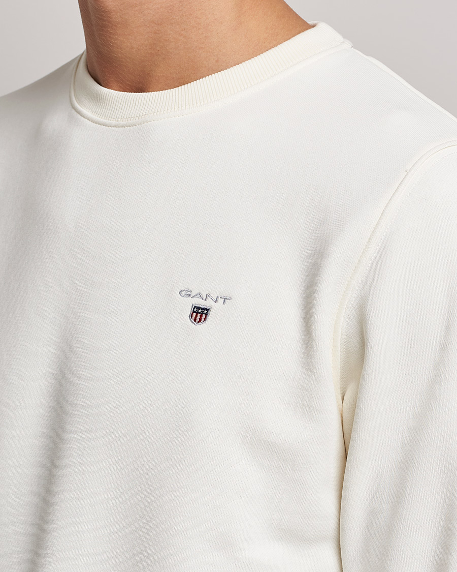 Homme | Pulls Et Tricots | GANT | Original Shield Logo Crew Neck Sweatshirt Eggshell