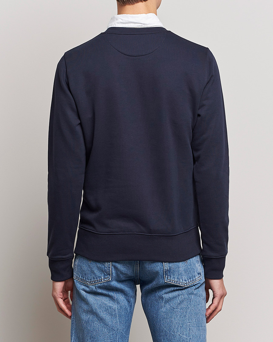 Homme | Pulls Et Tricots | GANT | Original Shield Logo Crew Neck Sweatshirt Evening Blue