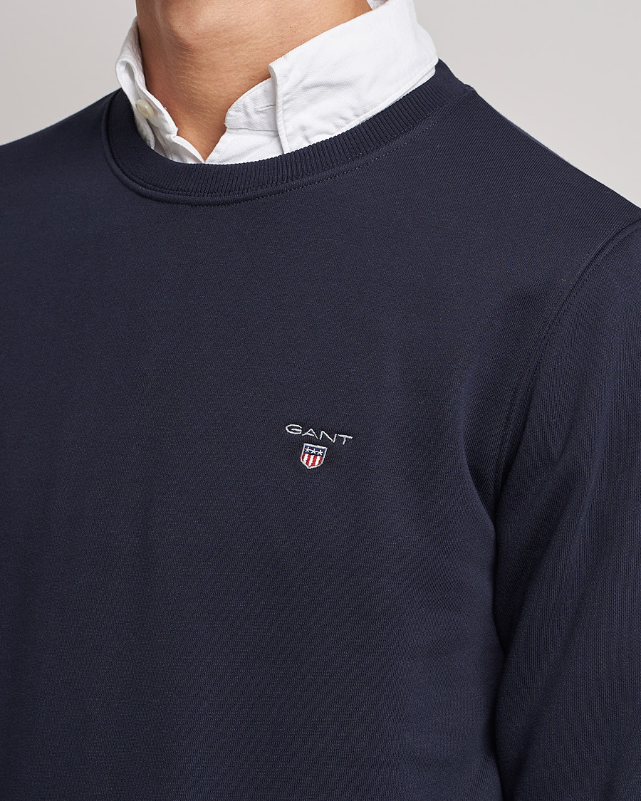 Homme | Pulls Et Tricots | GANT | Original Shield Logo Crew Neck Sweatshirt Evening Blue