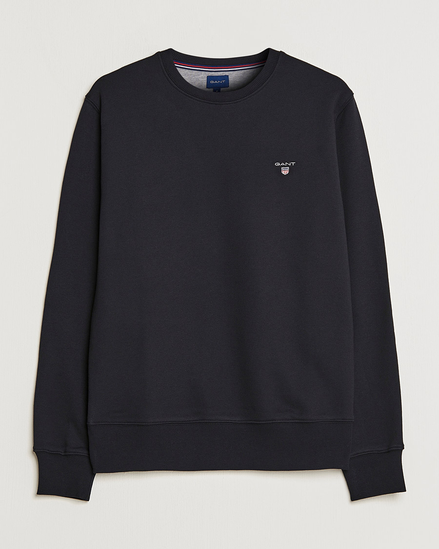 Homme | Pulls Et Tricots | GANT | Original Shield Logo Crew Neck Sweatshirt Black