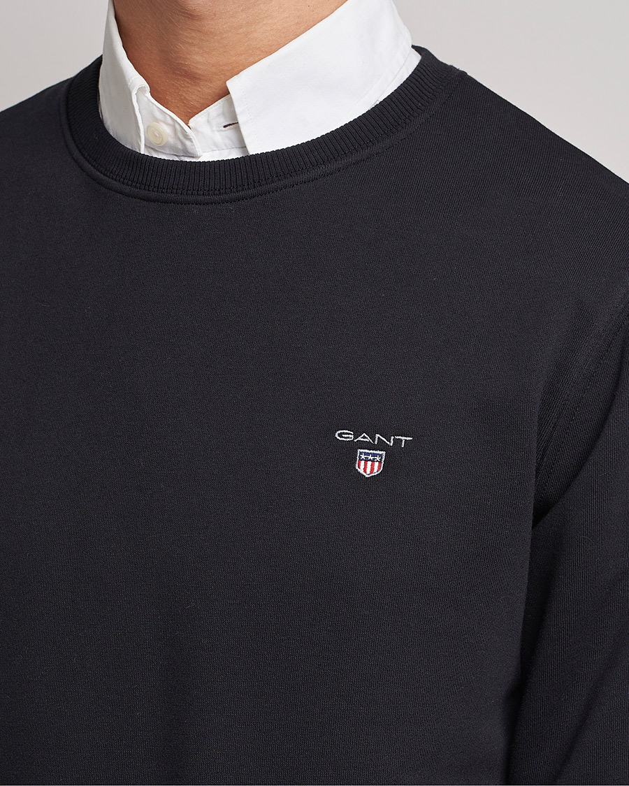 Homme | Pulls Et Tricots | GANT | Original Shield Logo Crew Neck Sweatshirt Black