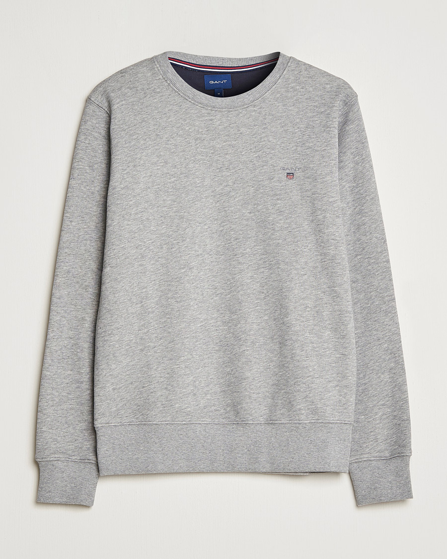 Homme | Pulls Et Tricots | GANT | Original Crew Neck Sweatshirt Grey Melange