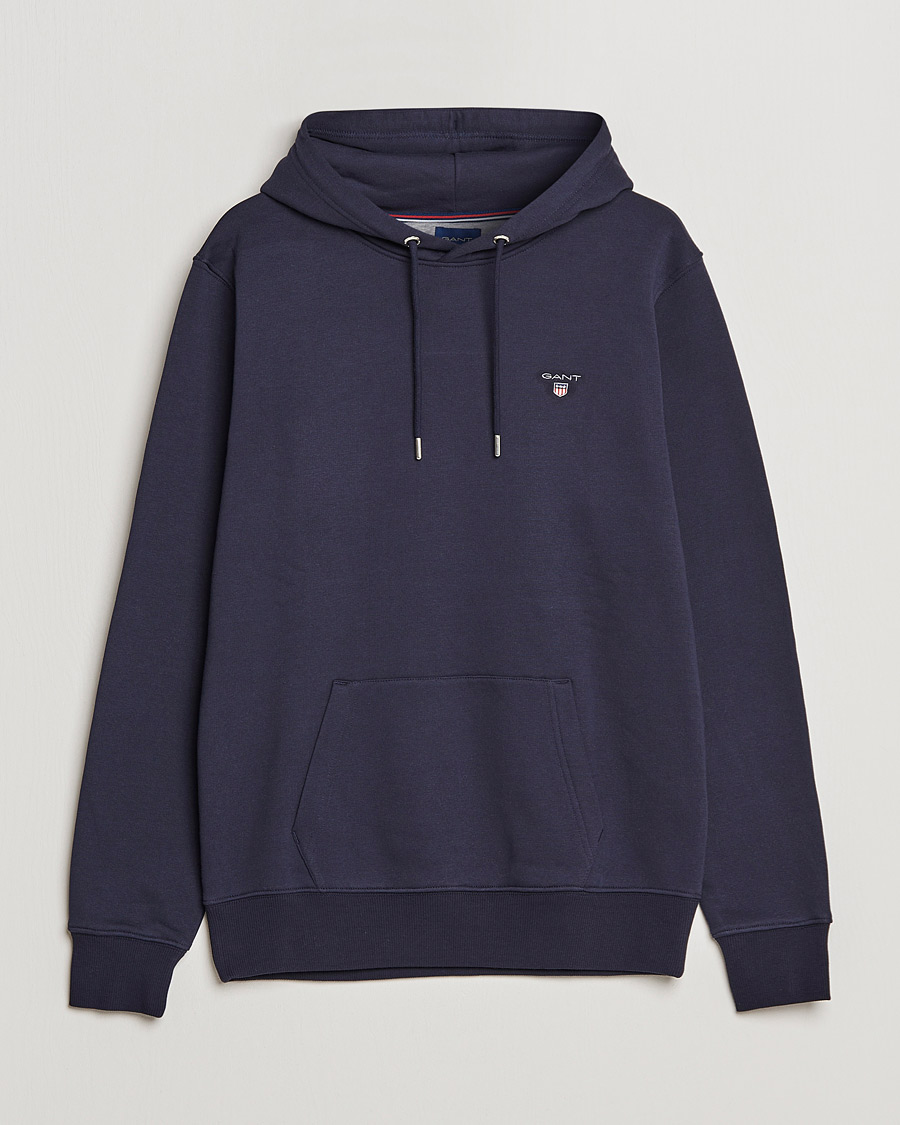 Homme | Pulls Et Tricots | GANT | Original Shield Logo Hoodie Evening Blue