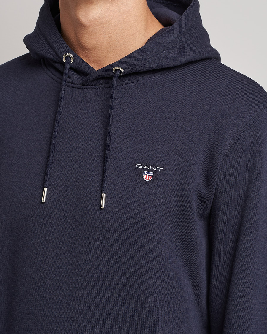 Homme | Pulls Et Tricots | GANT | Original Shield Logo Hoodie Evening Blue