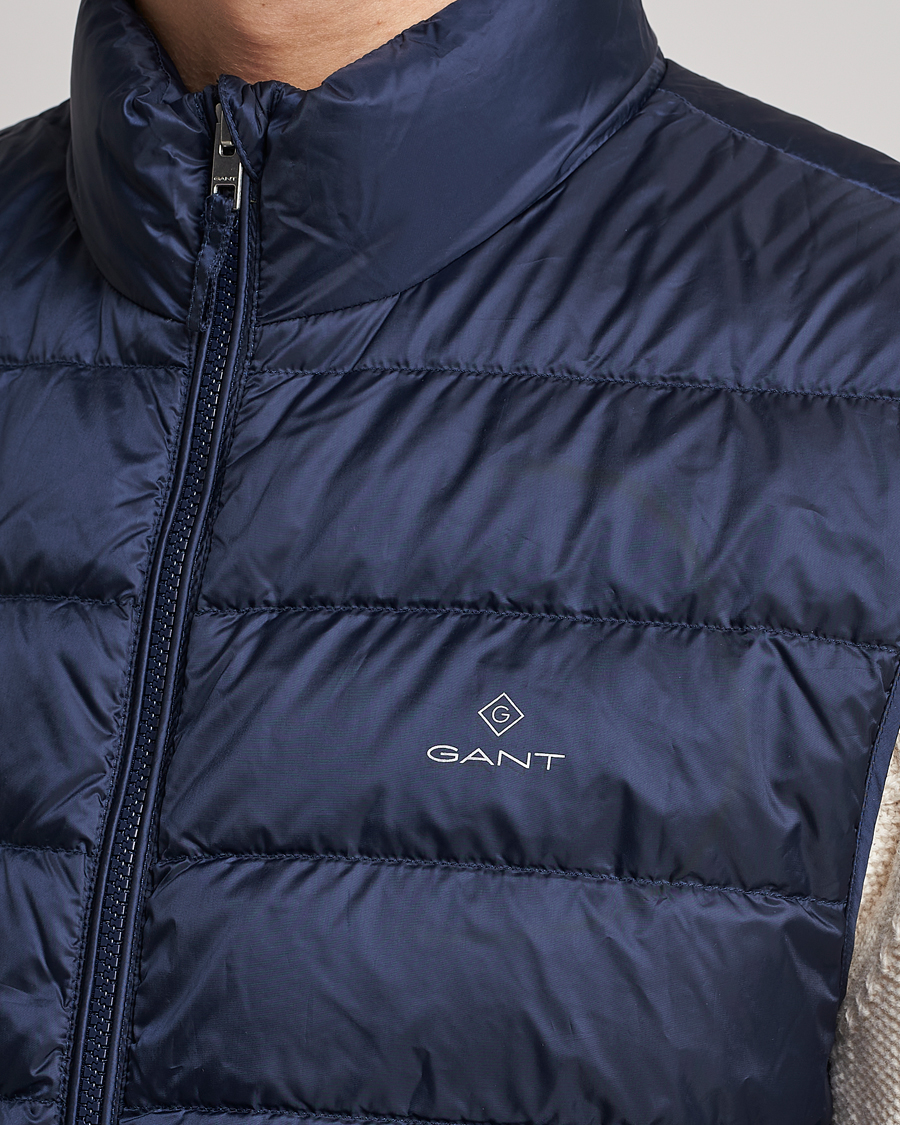 Homme | Gilets | Gant | The Light Down Gilet Evening Blue