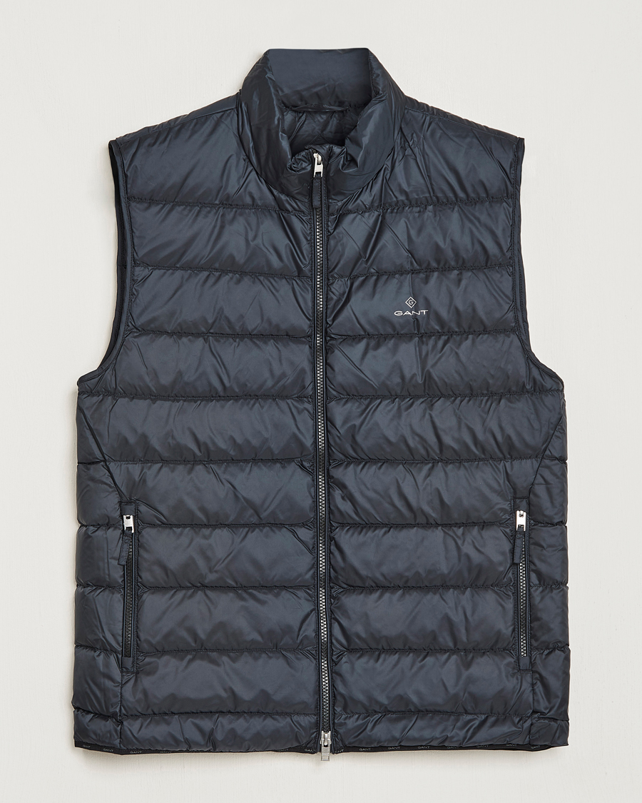 Homme | Gilets | GANT | The Light Down Gilet Black
