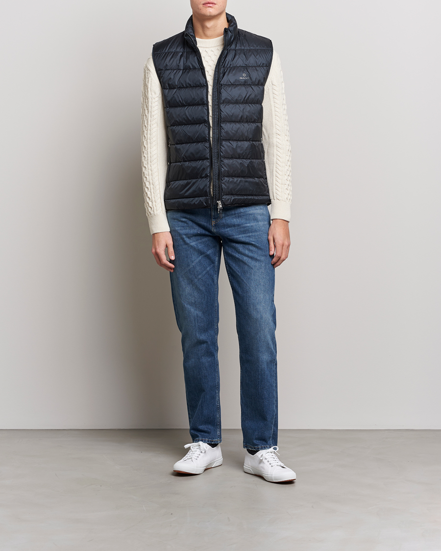 Homme | Gilets | GANT | The Light Down Gilet Black