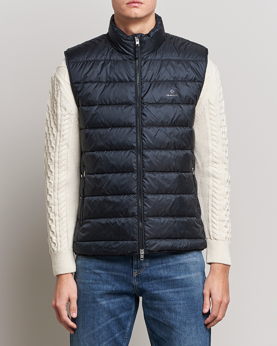 Homme | Gilets | GANT | The Light Down Gilet Black