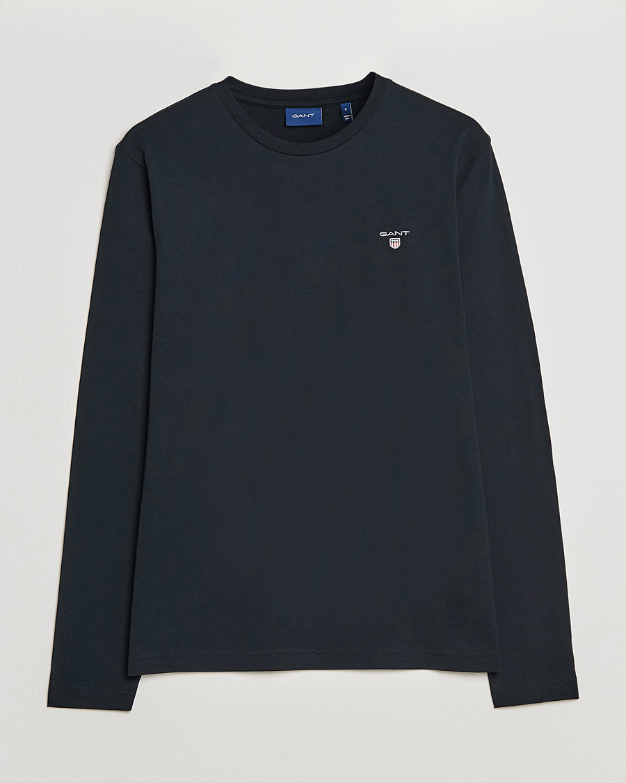 Homme | T-shirts | GANT | The Original Long Sleeve T-shirt Black