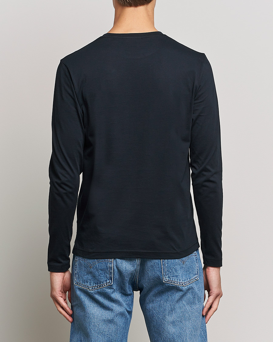 Homme | T-shirts | GANT | The Original Long Sleeve T-shirt Black