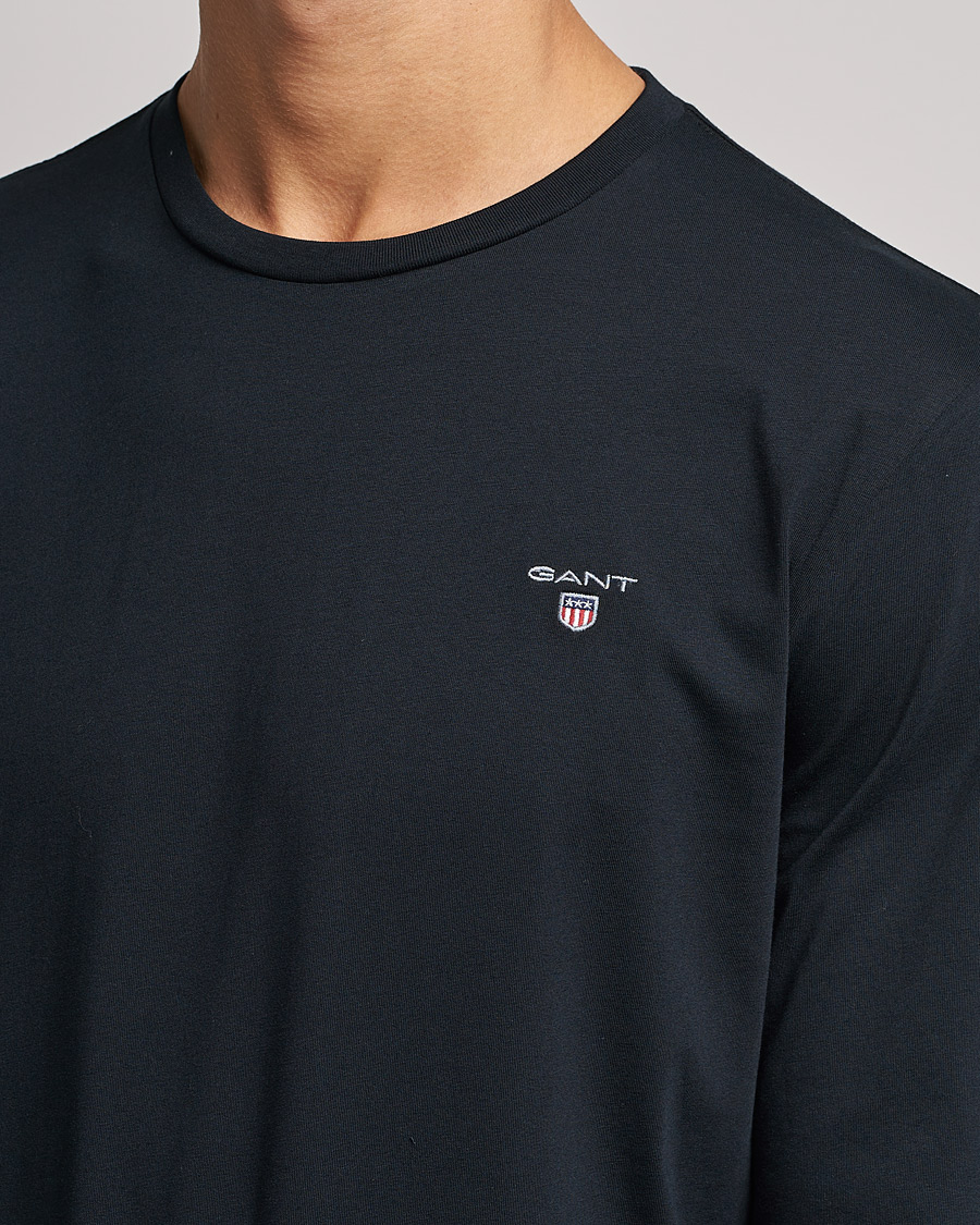 Homme | T-shirts | GANT | The Original Long Sleeve T-shirt Black