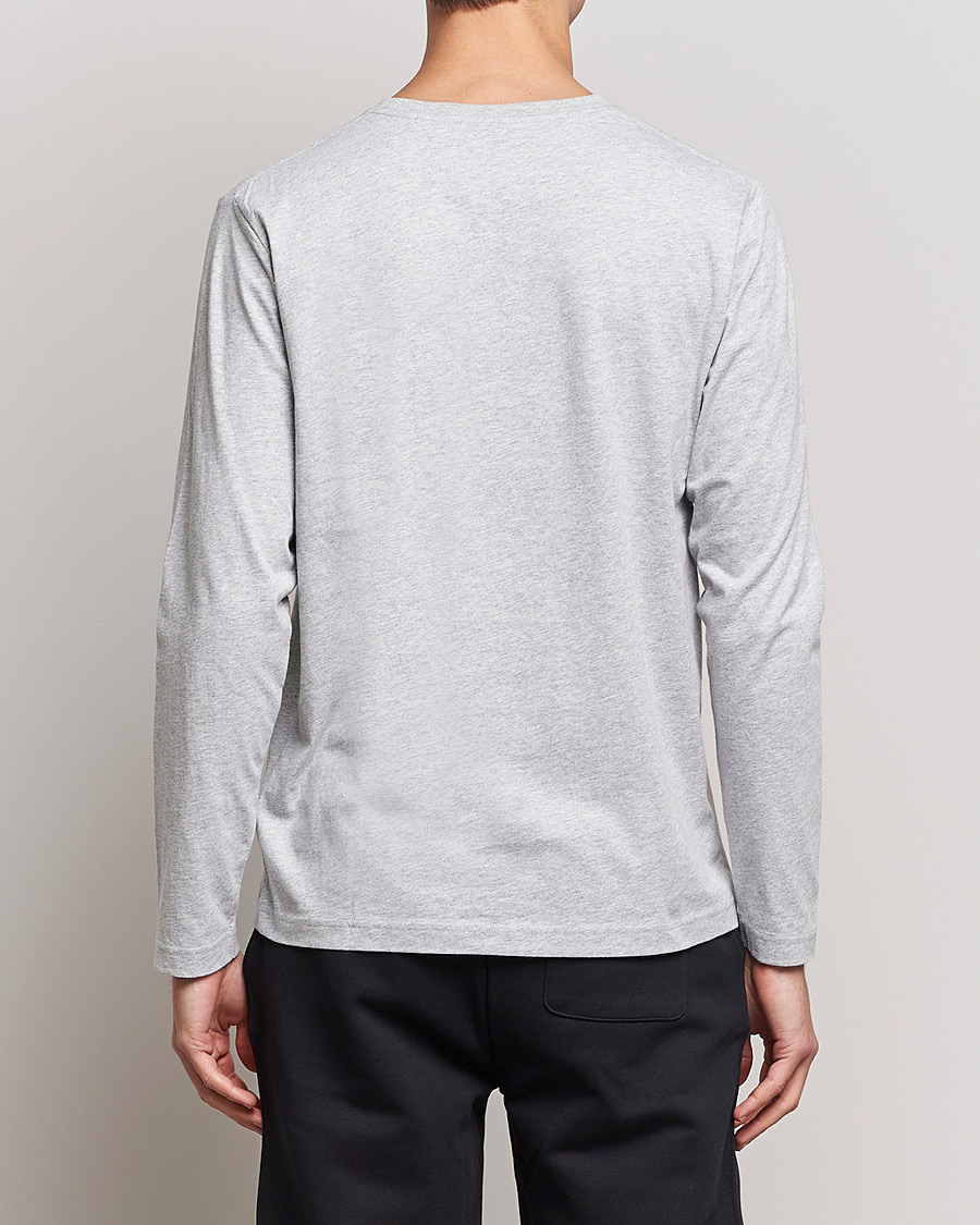 Homme | T-shirts | GANT | The Original Long Sleeve T-shirt Light Grey Melange