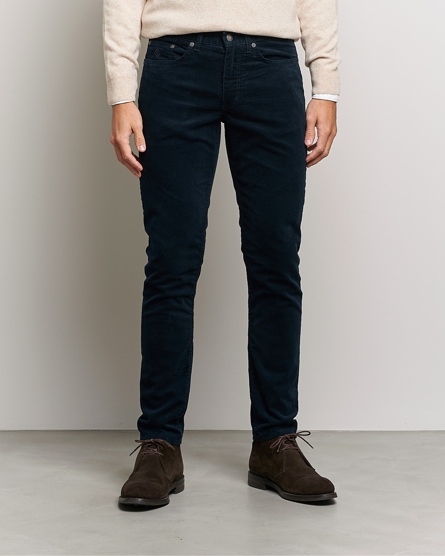Homme | Pantalons | GANT | Hayes Cord Jeans Marine