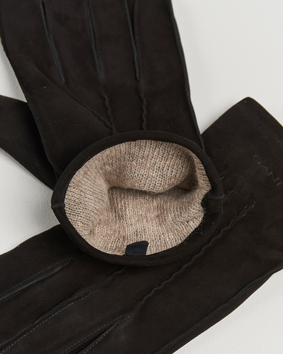 Homme | GANT Classic Suede Gloves Black | GANT | Classic Suede Gloves Black
