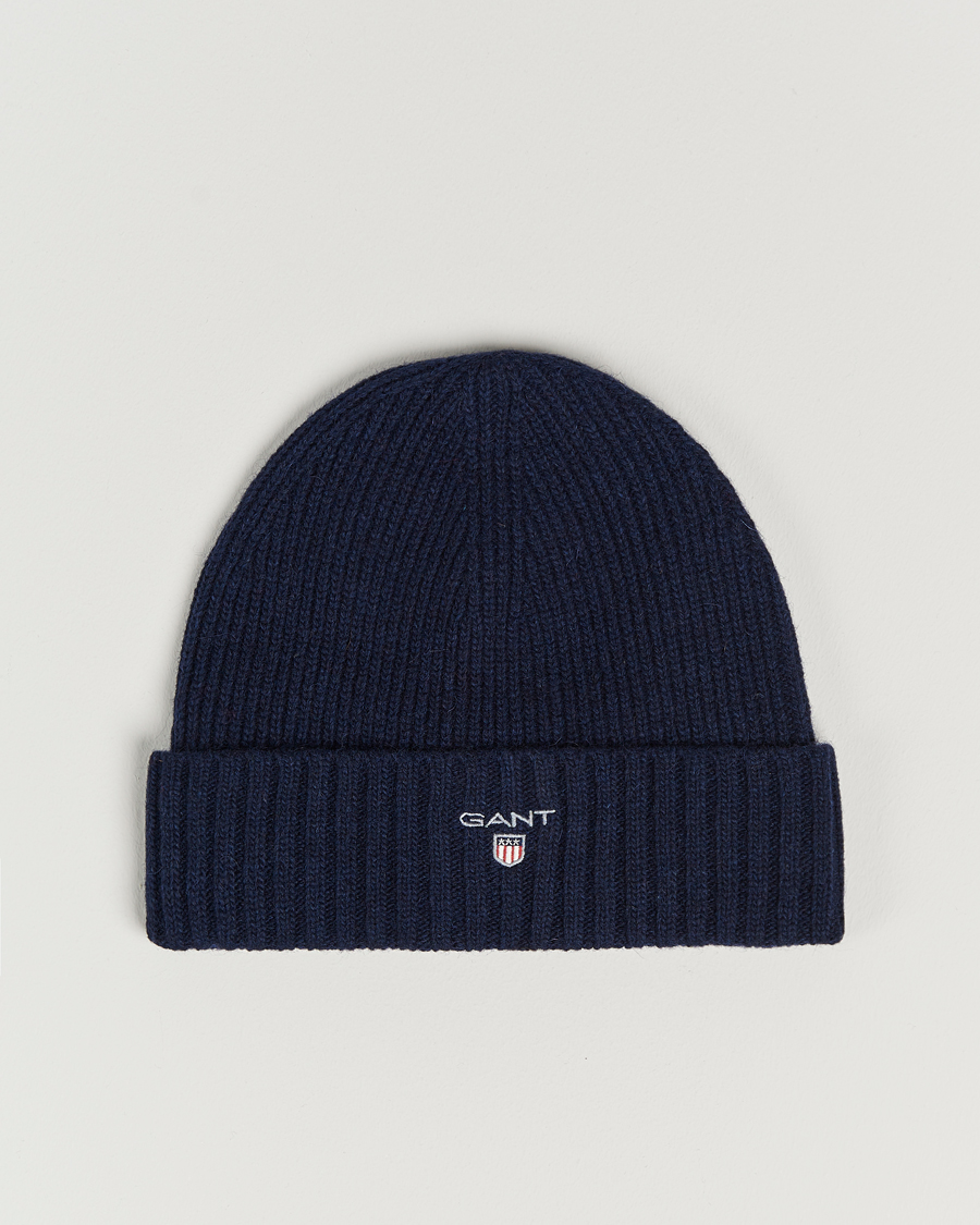Homme | GANT Wool Lined Beanie Marine | GANT | Wool Lined Beanie Marine