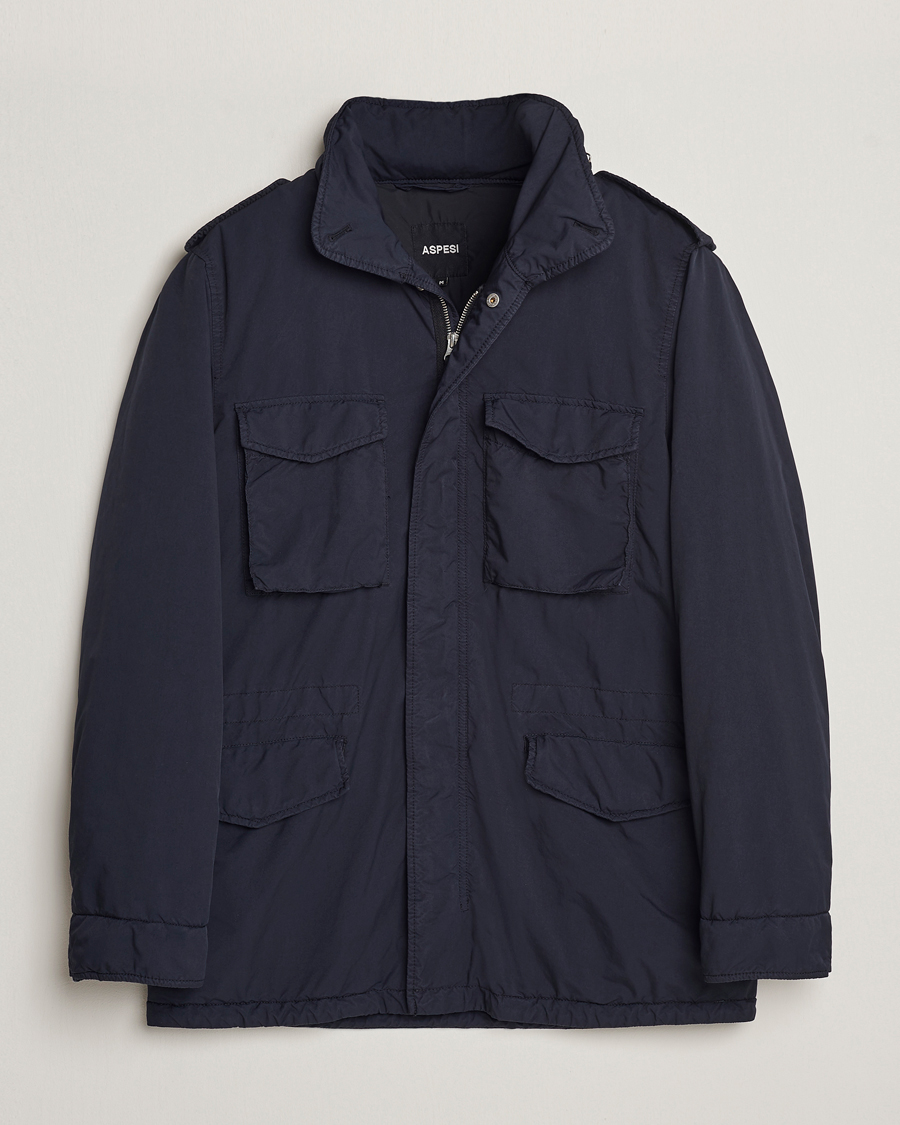 Homme | Manteaux Et Vestes | Aspesi | Garment Dyed Field Jacket Navy