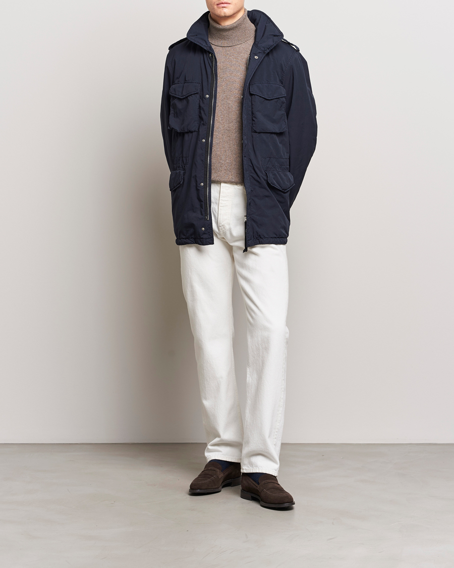 Homme | Manteaux Et Vestes | Aspesi | Garment Dyed Field Jacket Navy
