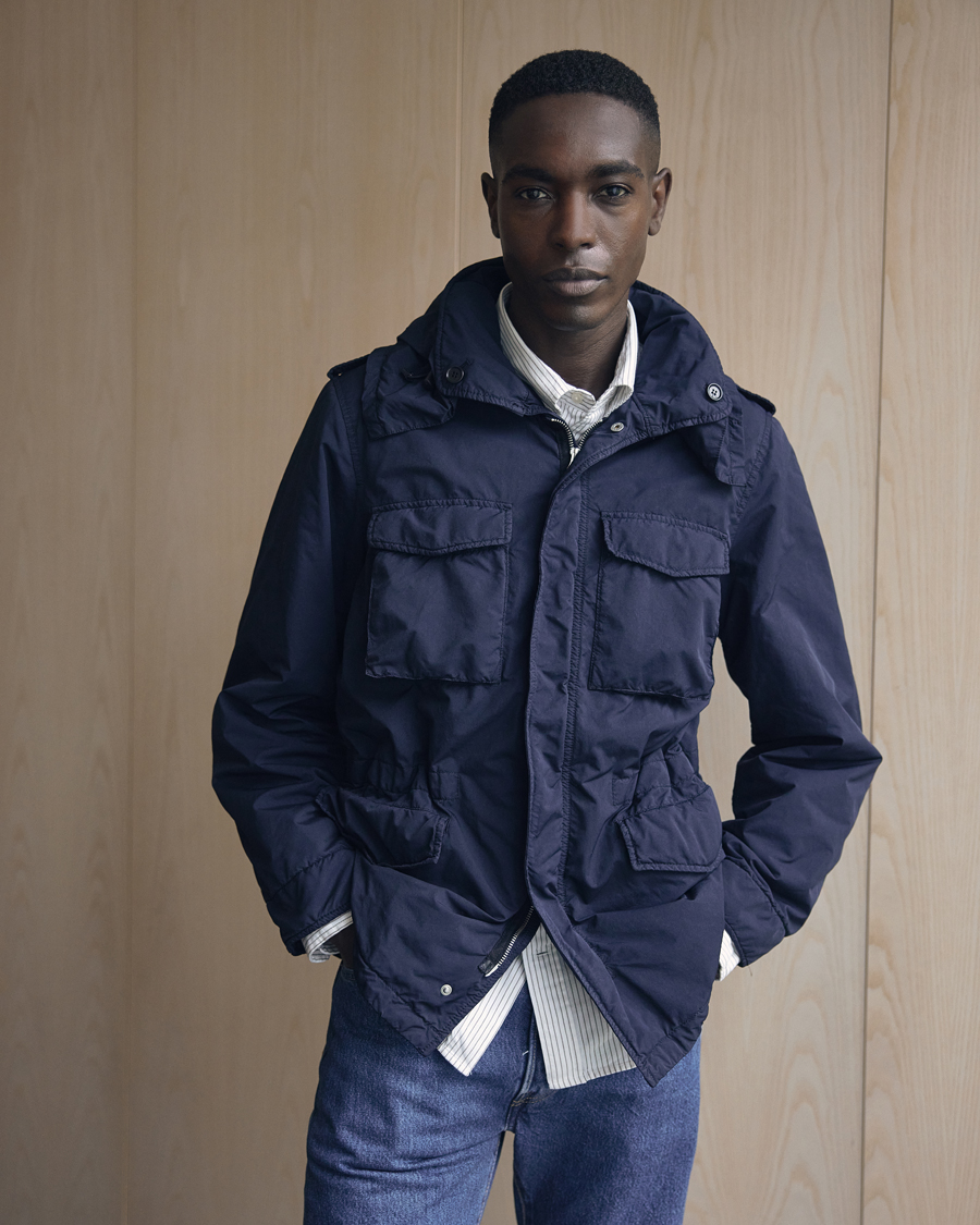 Homme | Manteaux Et Vestes | Aspesi | Garment Dyed Field Jacket Navy