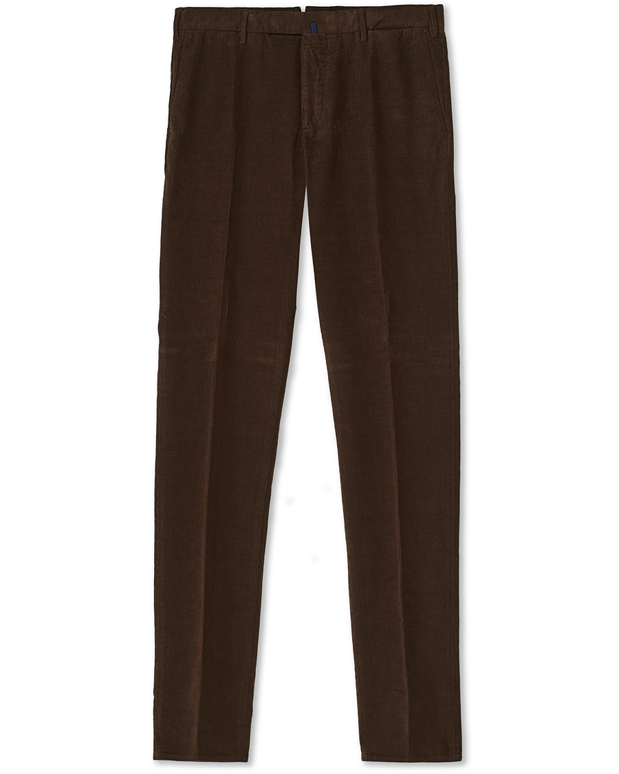 Homme | Pantalons | Incotex | Slim Fit Corduroy Trousers Dark Brown