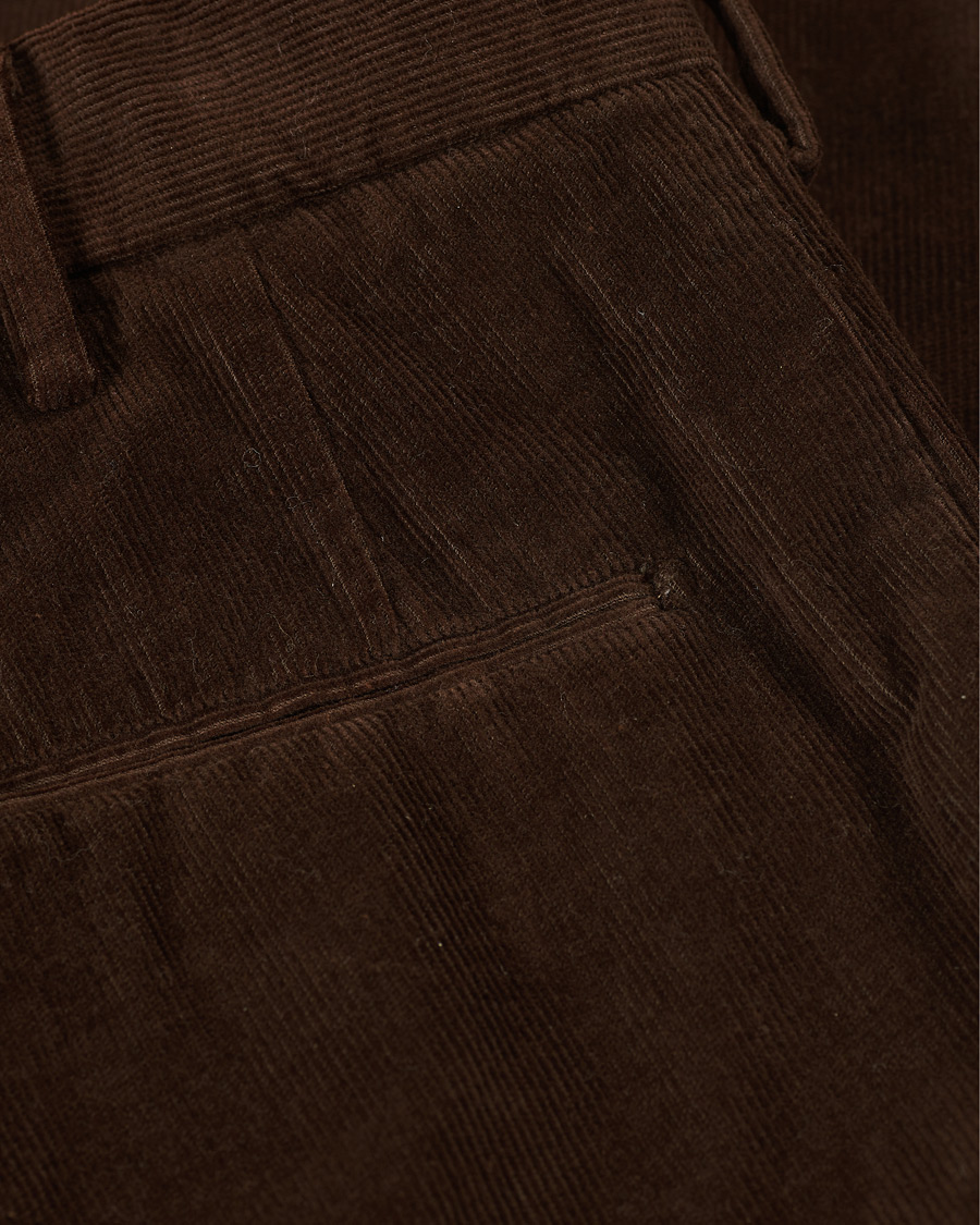 Homme | Pantalons | Incotex | Slim Fit Corduroy Trousers Dark Brown