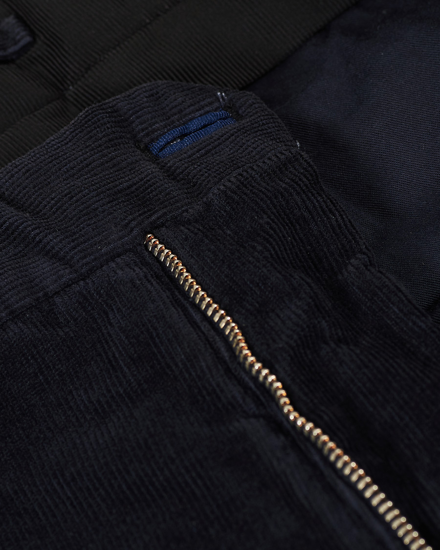 Homme | Pantalons | Incotex | Slim Fit Corduroy Trousers Navy