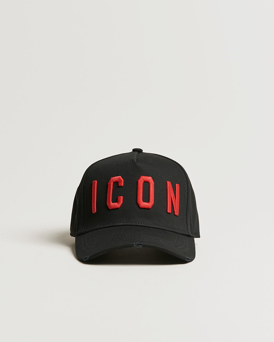 Homme | Dsquared2 Icon Baseball Cap Black/Red | Dsquared2 | Icon Baseball Cap Black/Red