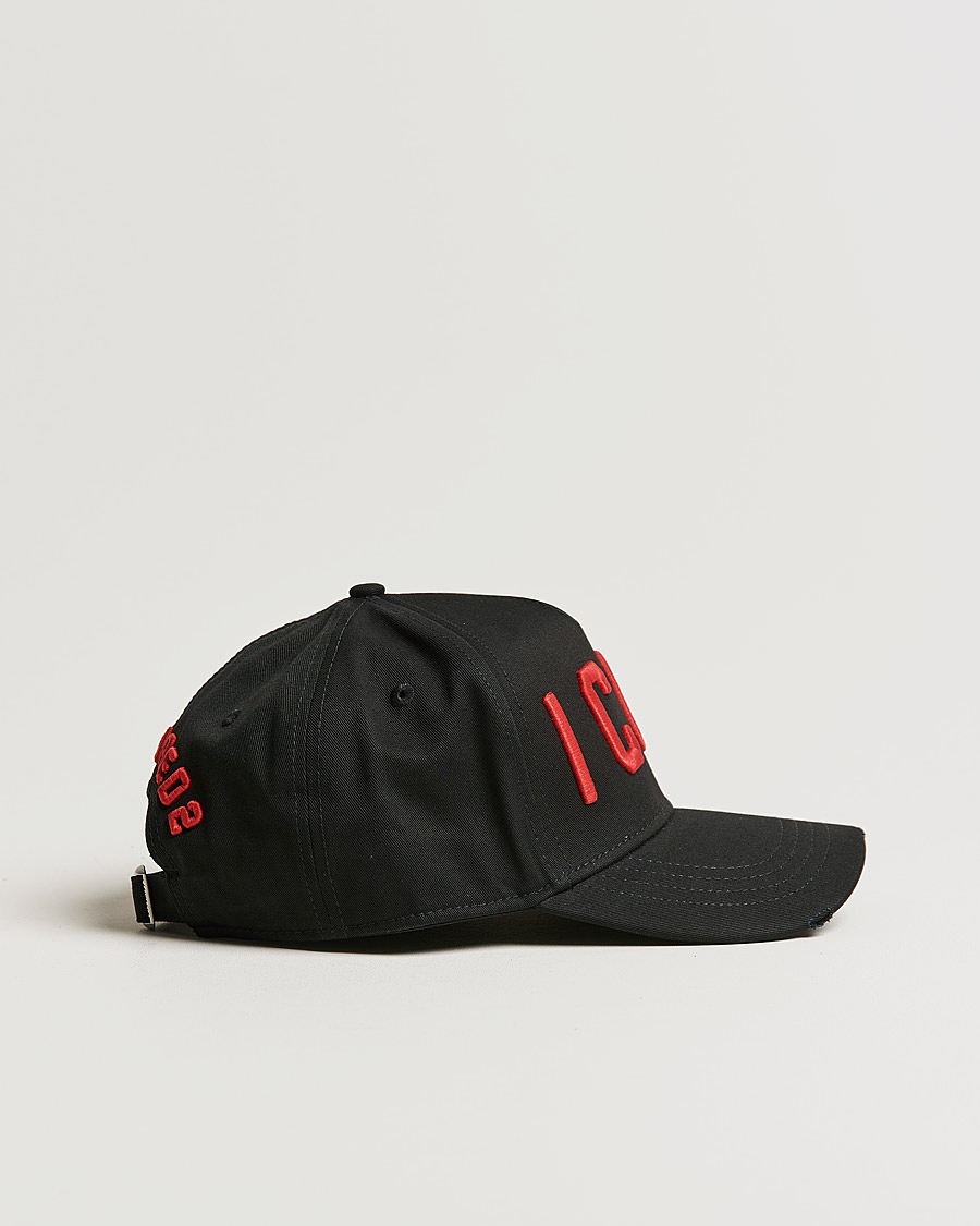 Homme | Dsquared2 Icon Baseball Cap Black/Red | Dsquared2 | Icon Baseball Cap Black/Red