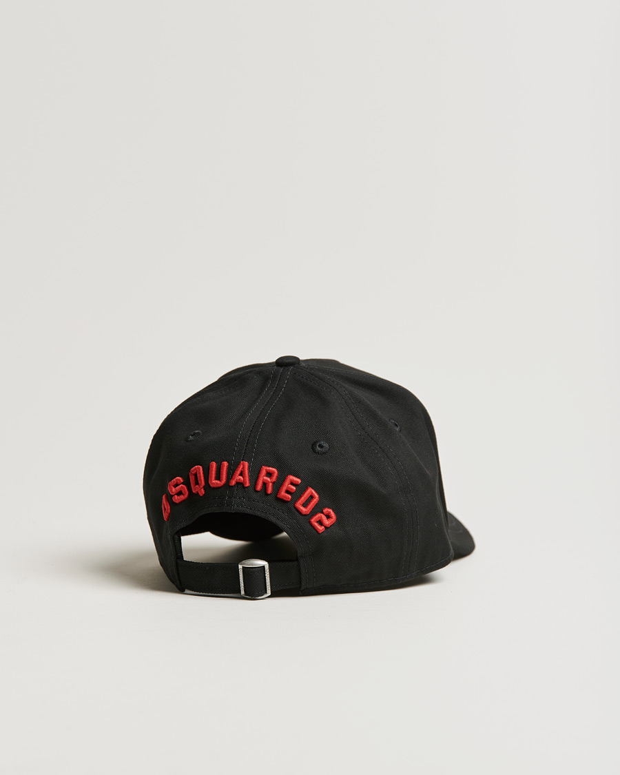Homme | Dsquared2 Icon Baseball Cap Black/Red | Dsquared2 | Icon Baseball Cap Black/Red
