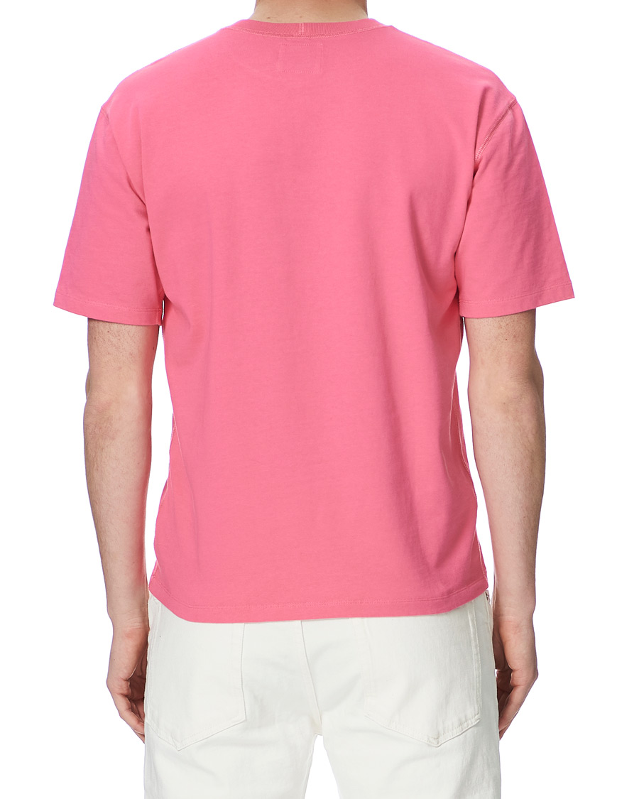 Homme | T-shirts | Drake's | Cotton Crew Neck Hiking Tee Fuschia
