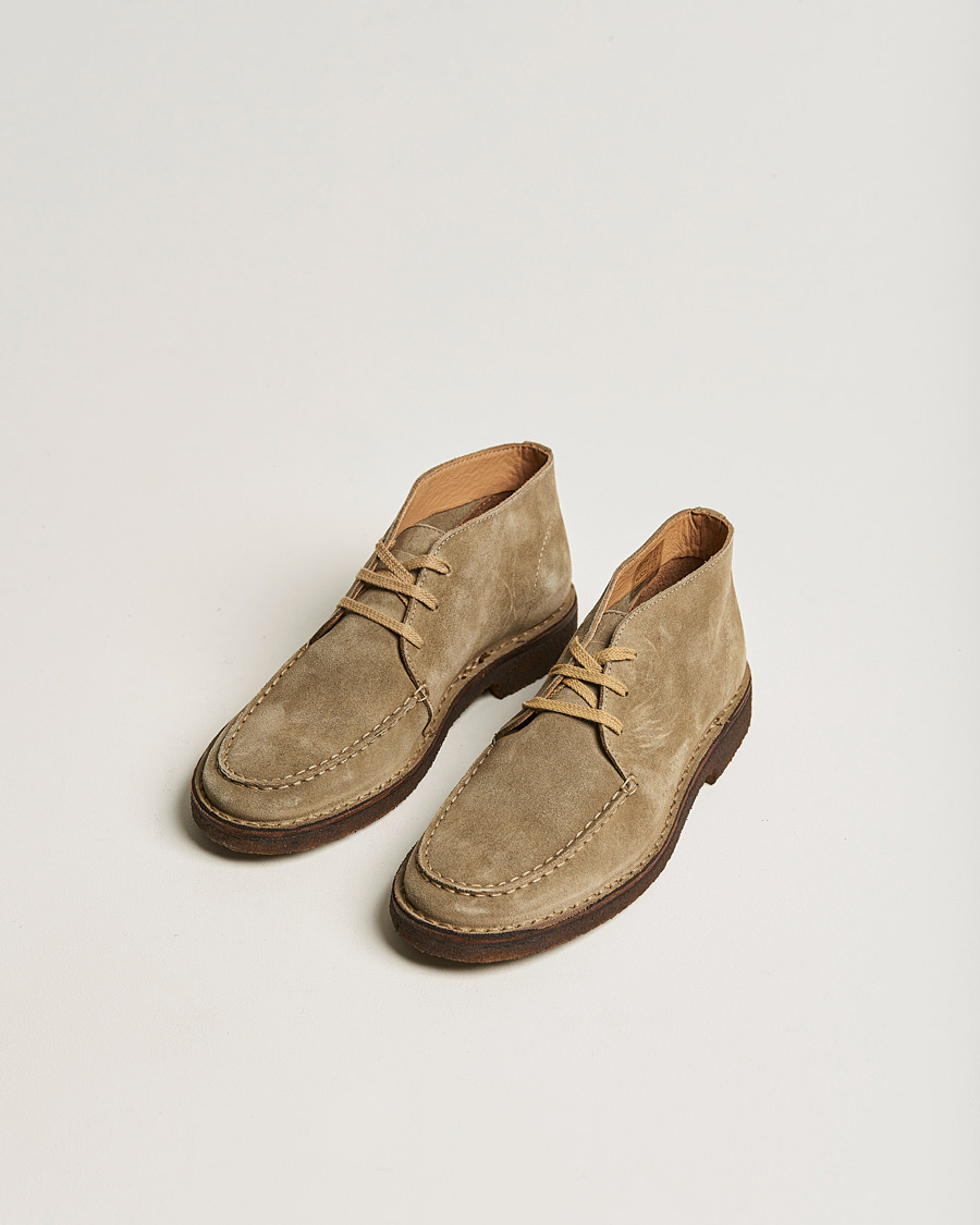 Homme | Bottes | Drake's | Crosby Moc-Toe Suede Chukka Boots Sand