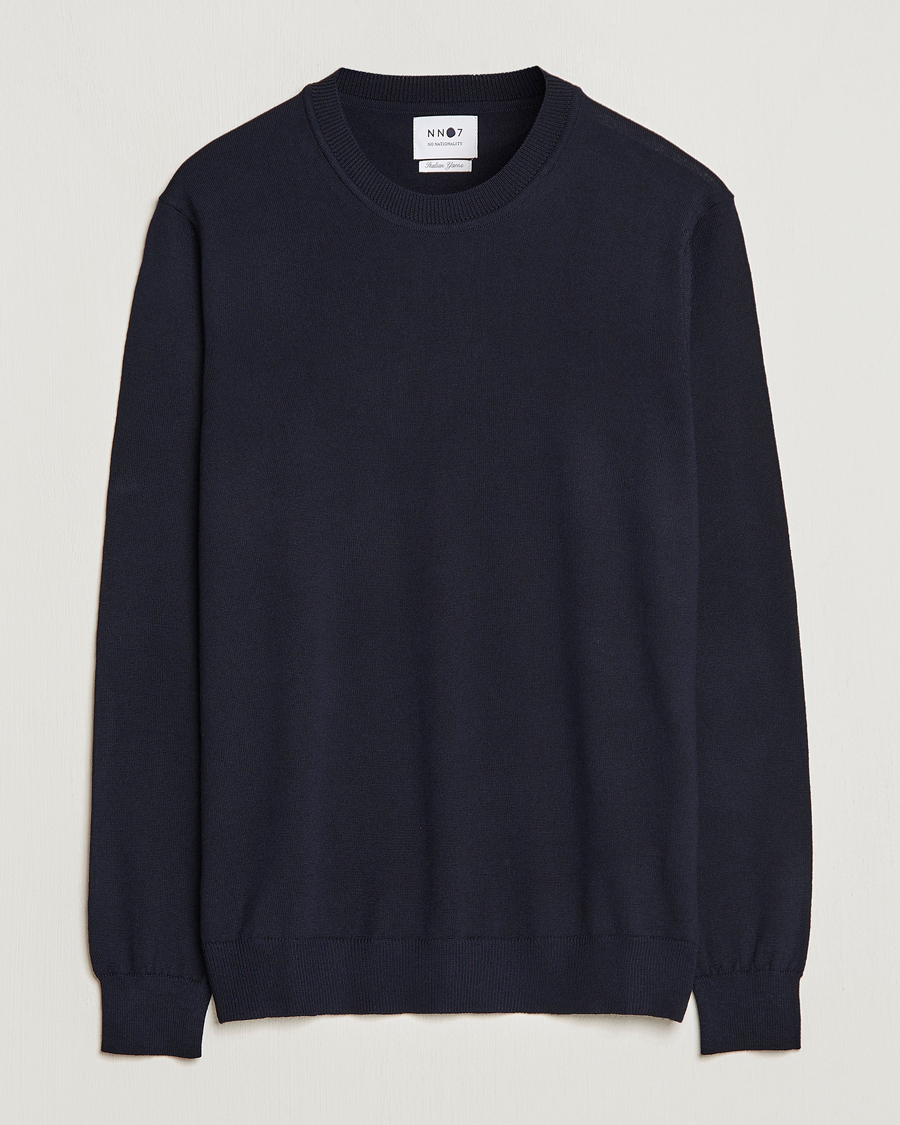 Homme | Pulls Et Tricots | NN07 | Ted Merino Crew Neck Pullover Navy Blue