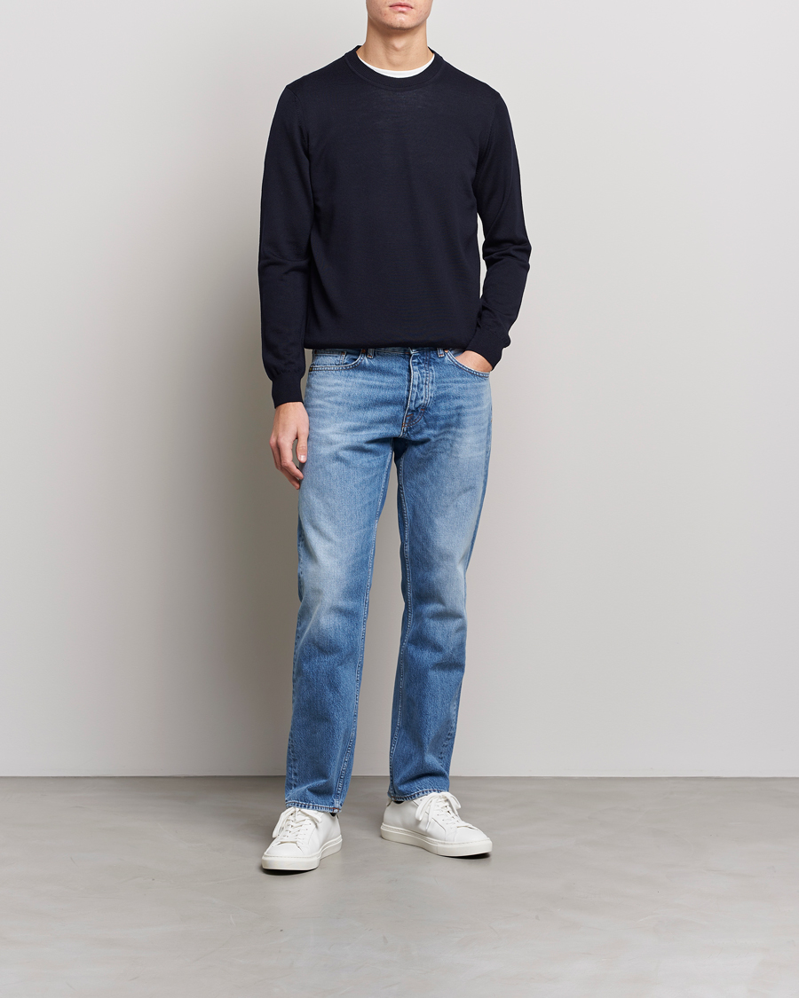 Homme | Pulls Et Tricots | NN07 | Ted Merino Crew Neck Pullover Navy Blue