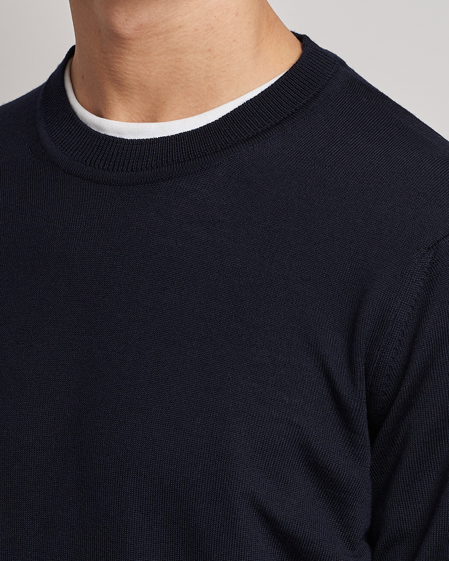Homme | Pulls Et Tricots | NN07 | Ted Merino Crew Neck Pullover Navy Blue
