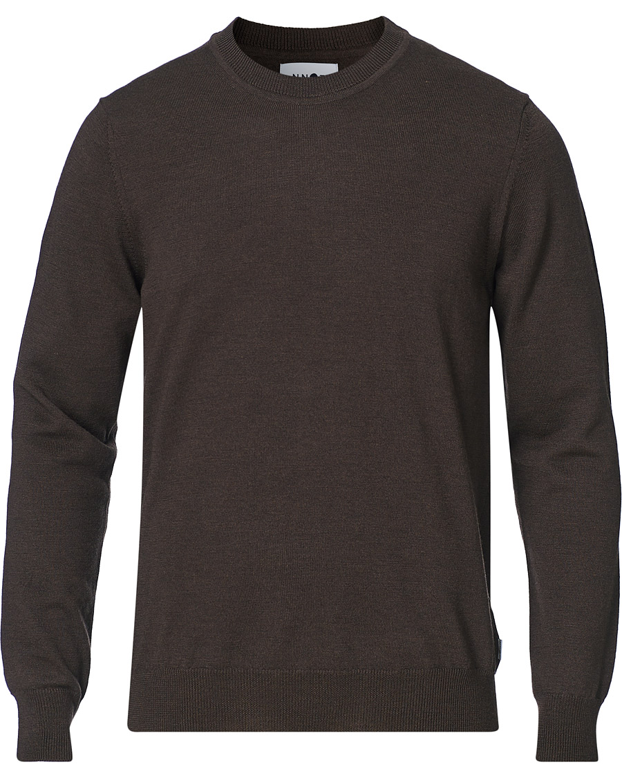 Homme | Pulls Et Tricots | NN07 | Ted Merino Crew Neck Pullover Brown