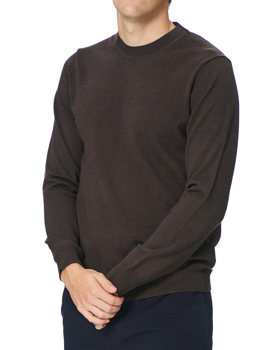 Homme | Pulls Et Tricots | NN07 | Ted Merino Crew Neck Pullover Brown