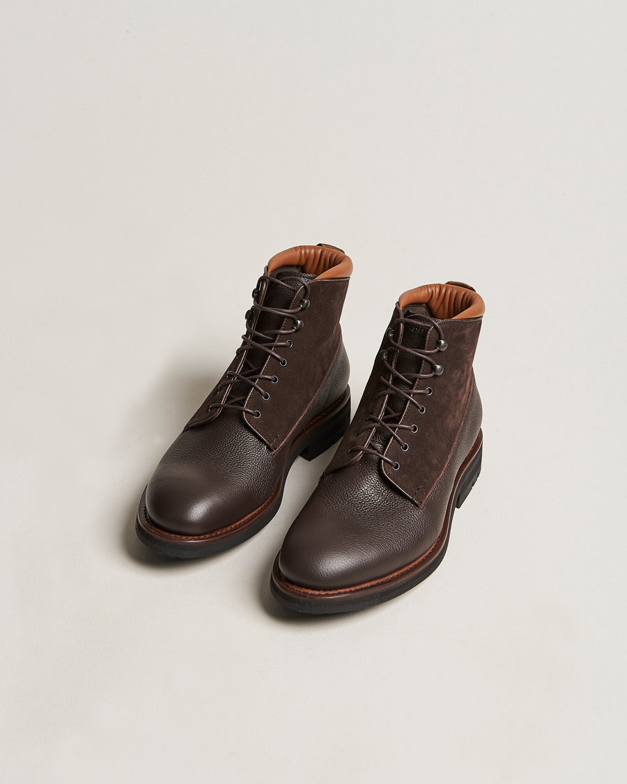 Homme | Heschung Raphia Leather/Suede Boot Moro/Coffee | Heschung | Raphia Leather/Suede Boot Moro/Coffee