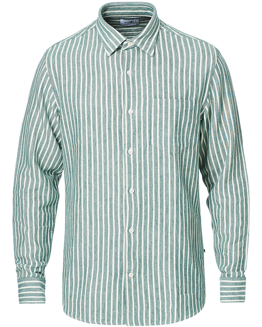 Homme | Chemises | NN07 | Errico Striped Shirt Green/White