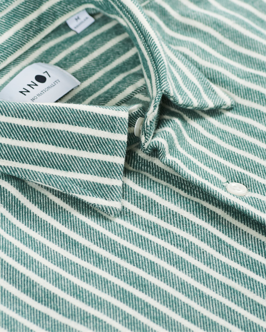 Homme | Chemises | NN07 | Errico Striped Shirt Green/White