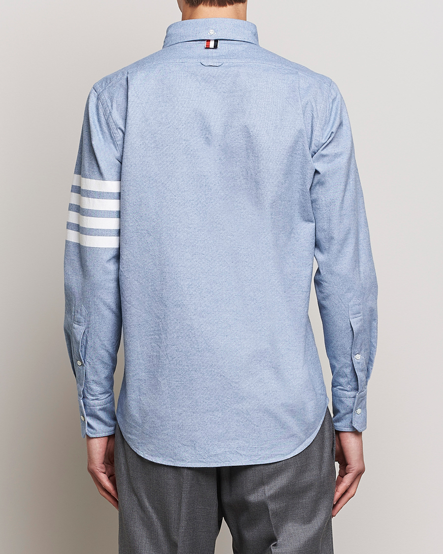 Homme | Chemises | Thom Browne | 4-Bar Flannel Shirt Light Blue
