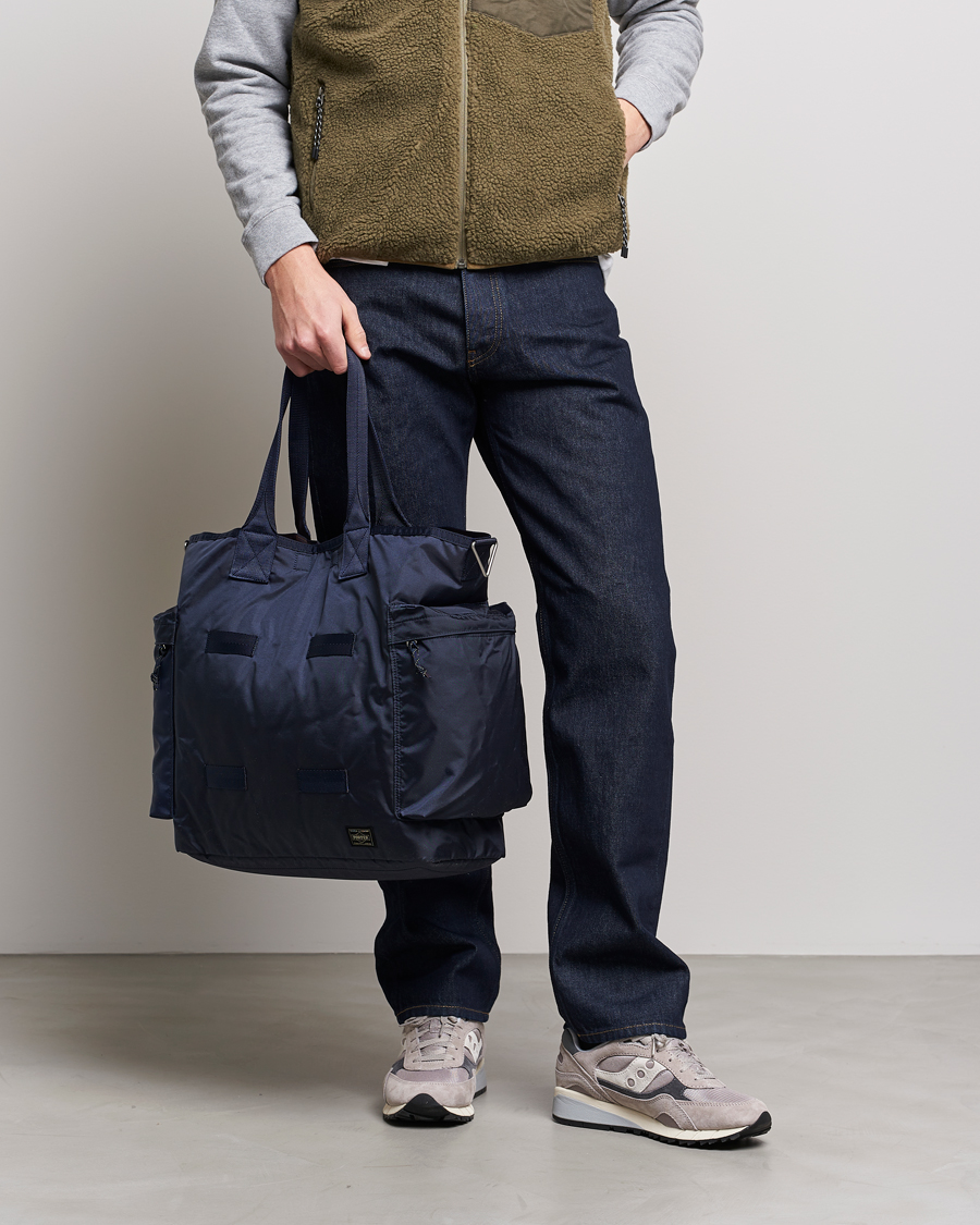 Homme | Accessoires | Porter-Yoshida & Co. | Force 2Way Tote Bag Navy Blue