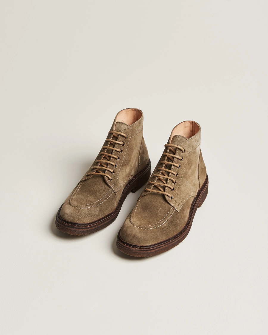 Homme | Chaussures En Daim | Astorflex | Nuvoflex Lace Up Boot Stone Suede