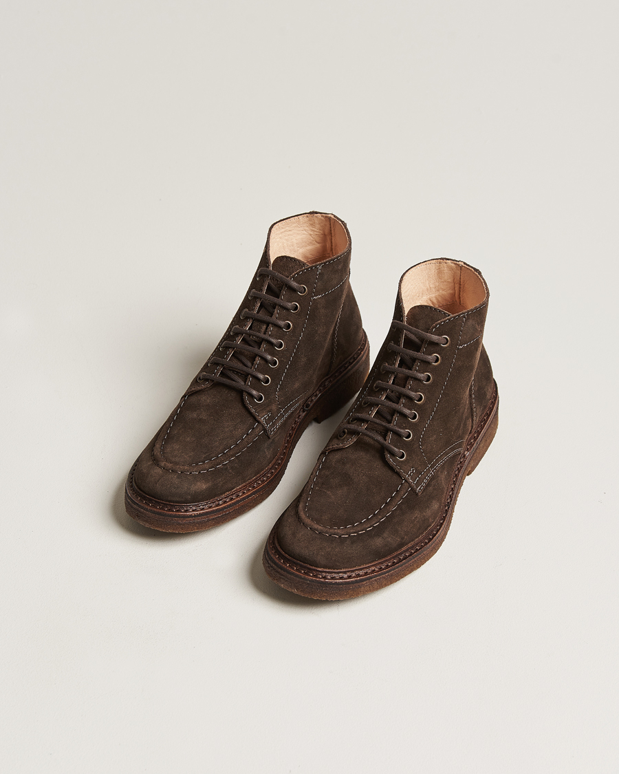Homme | Chaussures d'hiver | Astorflex | Nuvoflex Lace Up Boot Dark Brown Suede