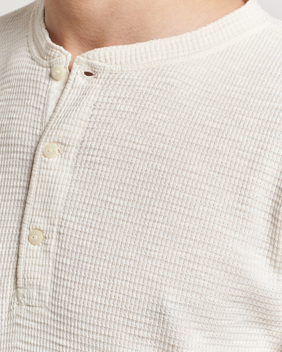 Homme | T-shirts | RRL | Long Sleeve Henley Paper White