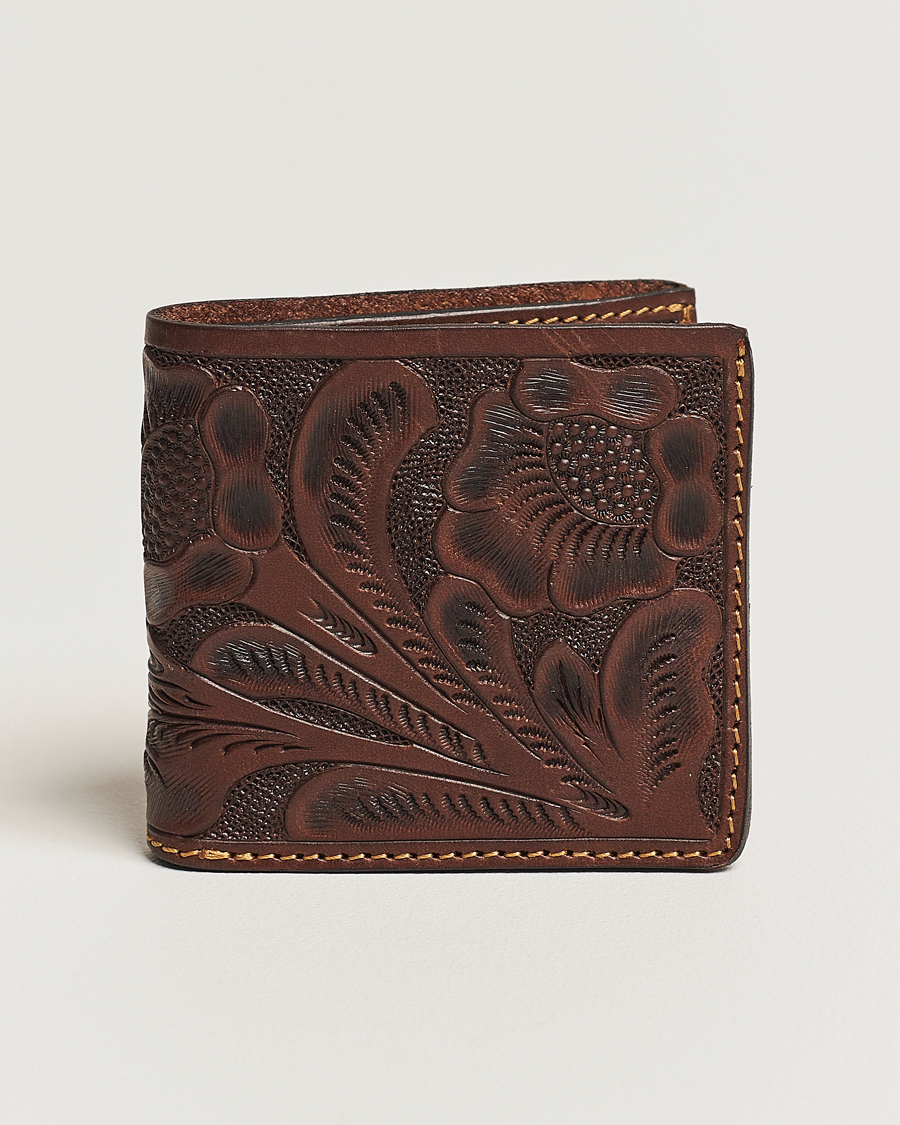 Homme | RRL Embossed Billfold Wallet Dark Brown | RRL | Embossed Billfold Wallet Dark Brown
