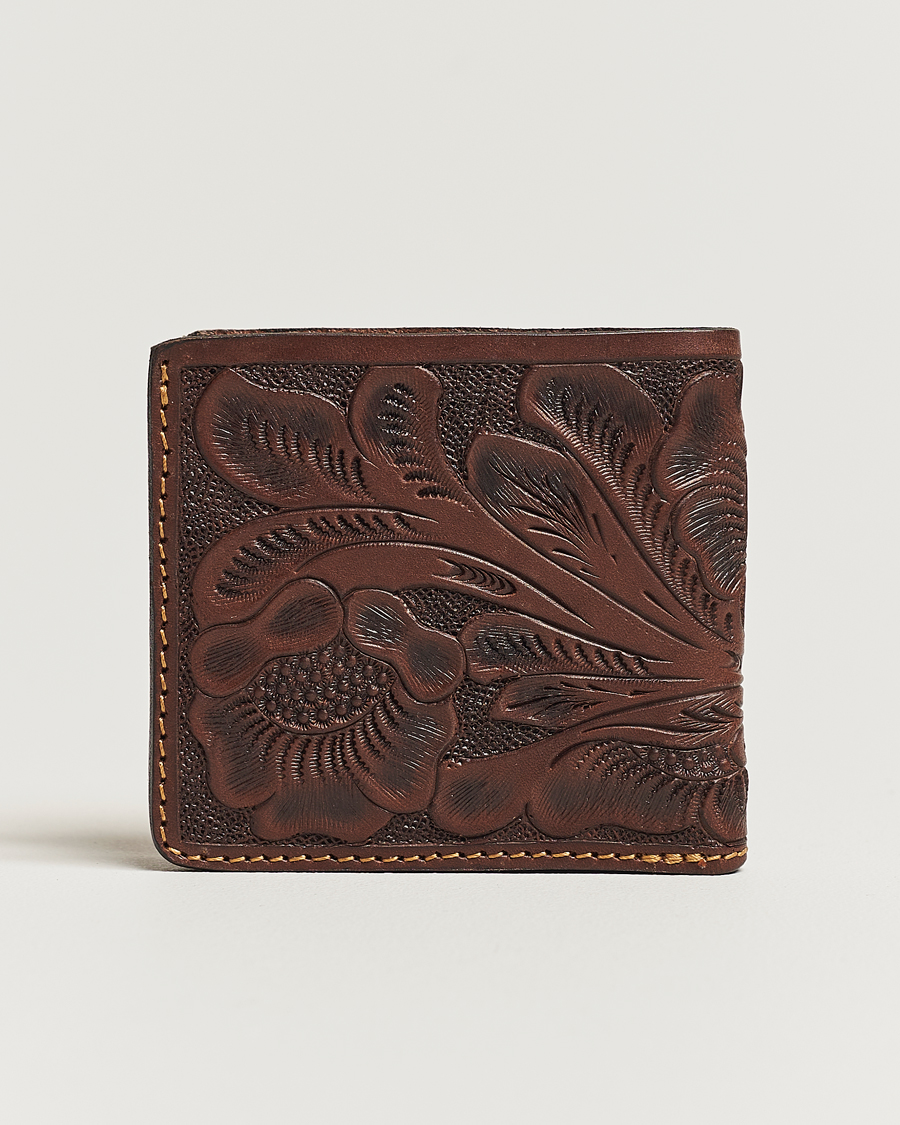 Homme | RRL Embossed Billfold Wallet Dark Brown | RRL | Embossed Billfold Wallet Dark Brown