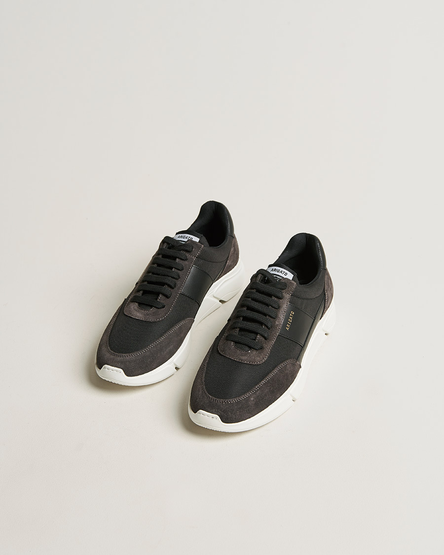 Homme |  | Axel Arigato | Genesis Vintage Runner Sneaker Black/Grey Suede