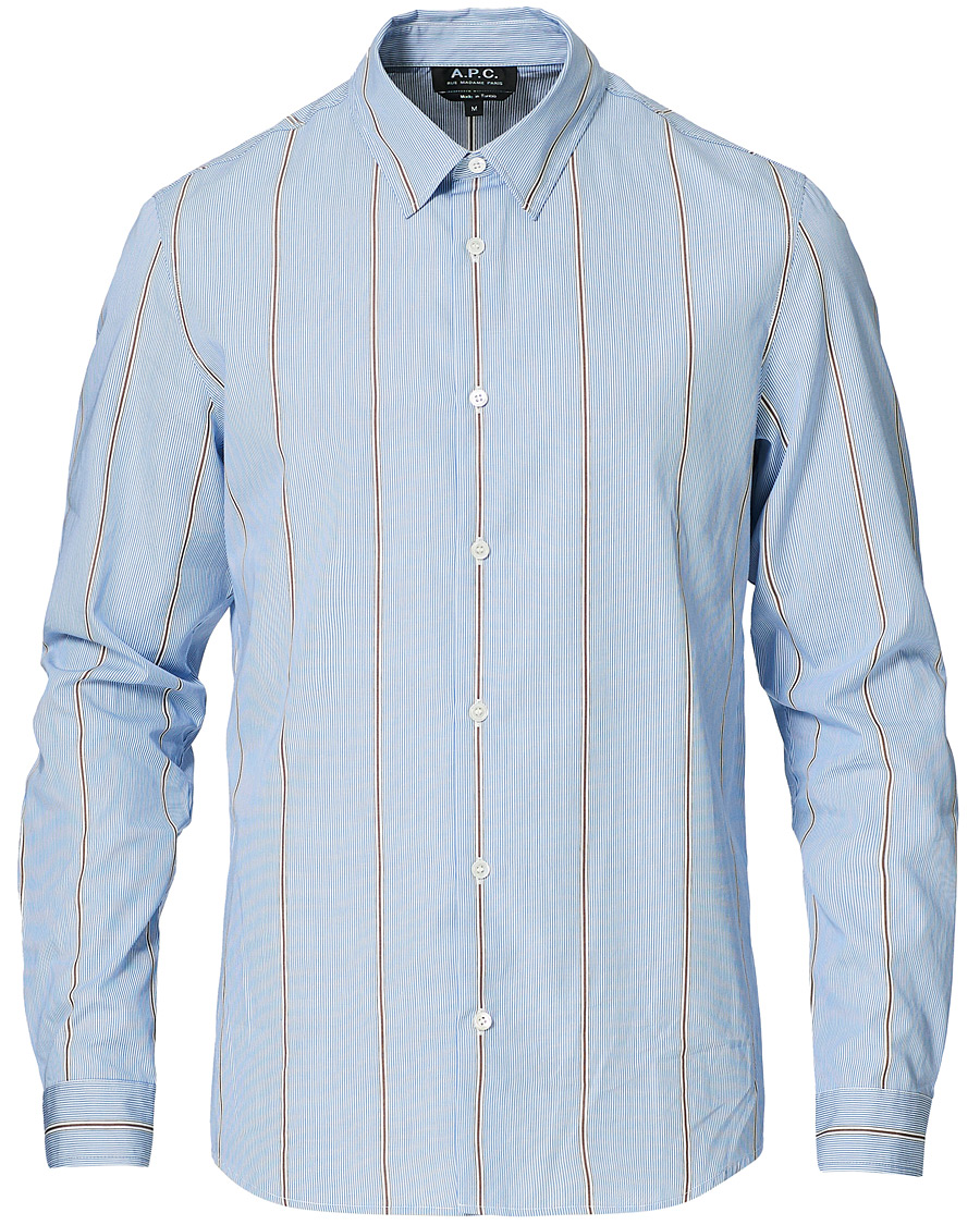 Homme | Chemises | A.P.C. | Anthony Striped Shirt Light Blue