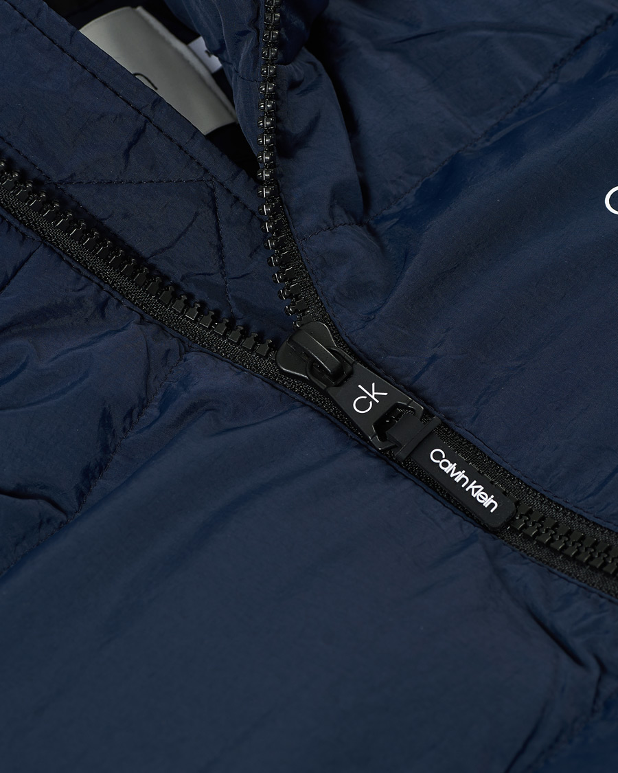 Homme | Manteaux Et Vestes | Calvin Klein | Crinkle Nylon Puffer Jacket Navy